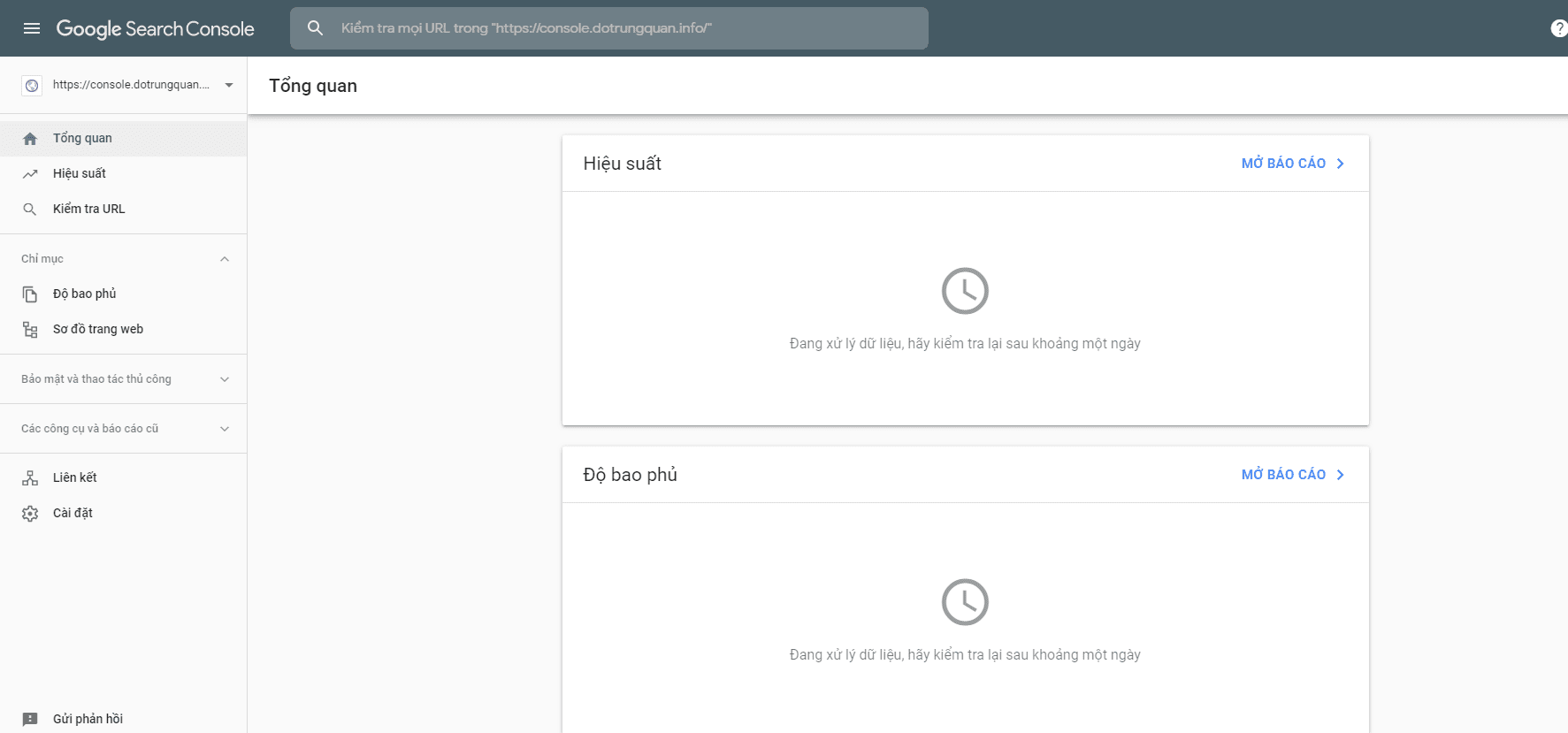 Hướng dẫn khai báo website với Google Console 12 Khai báo website với Google Search Console