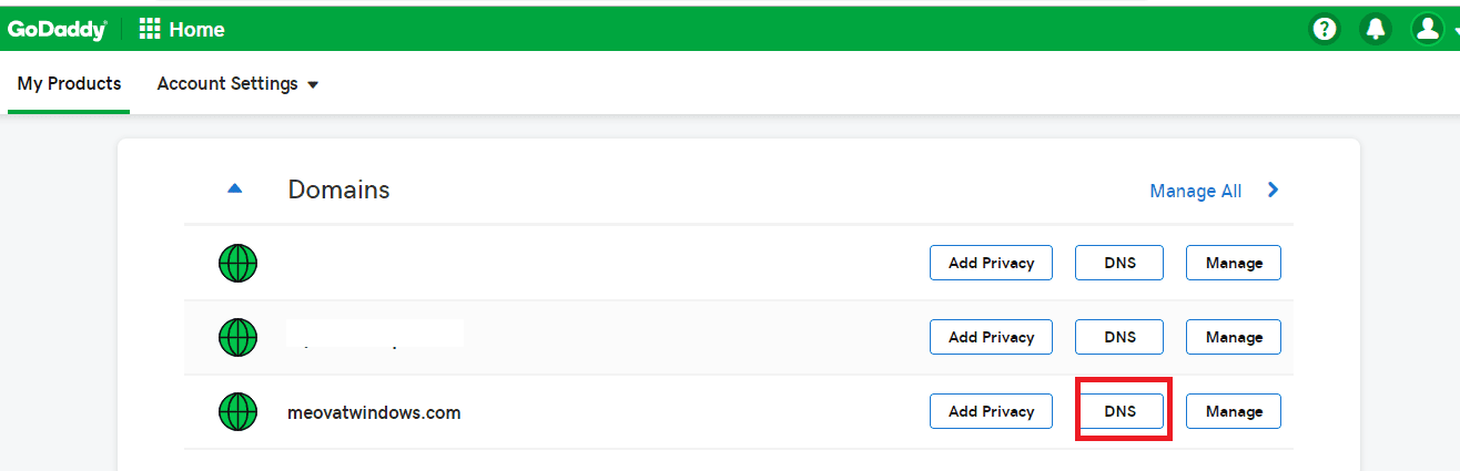 Hướng dẫn cập nhật DNS domain GoDaddy 24 dns godaddy 1