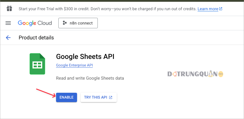 Hướng dẫn kết nối n8n với Google Cloud Console 7 kết nối n8n với Google Cloud Console