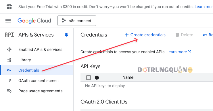 Hướng dẫn kết nối n8n với Google Cloud Console 14 kết nối n8n với Google Cloud Console
