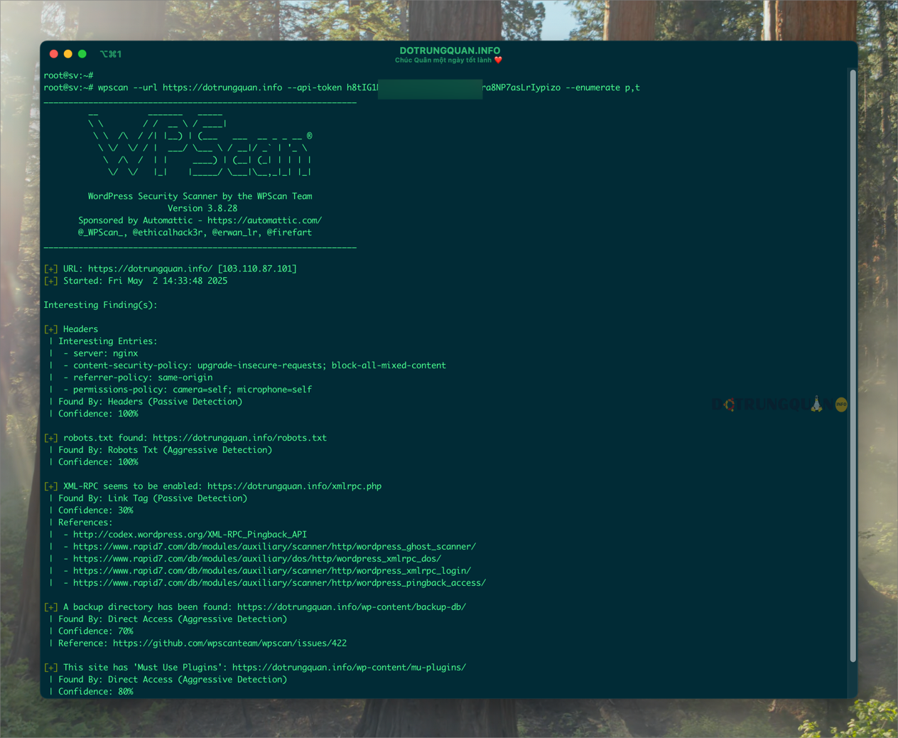 Sử dụng WPScan Để Quét Bảo Mật Website WordPress