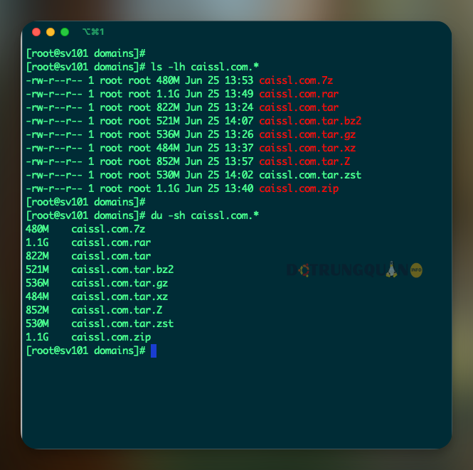 Hướng dẫn nén file thư mục trên Linux 4 Hướng dẫn nén file thư mục trên Linux
