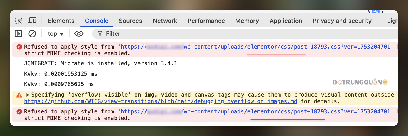 Sửa lỗi 404 CSS file không tìm thấy trong Elementor