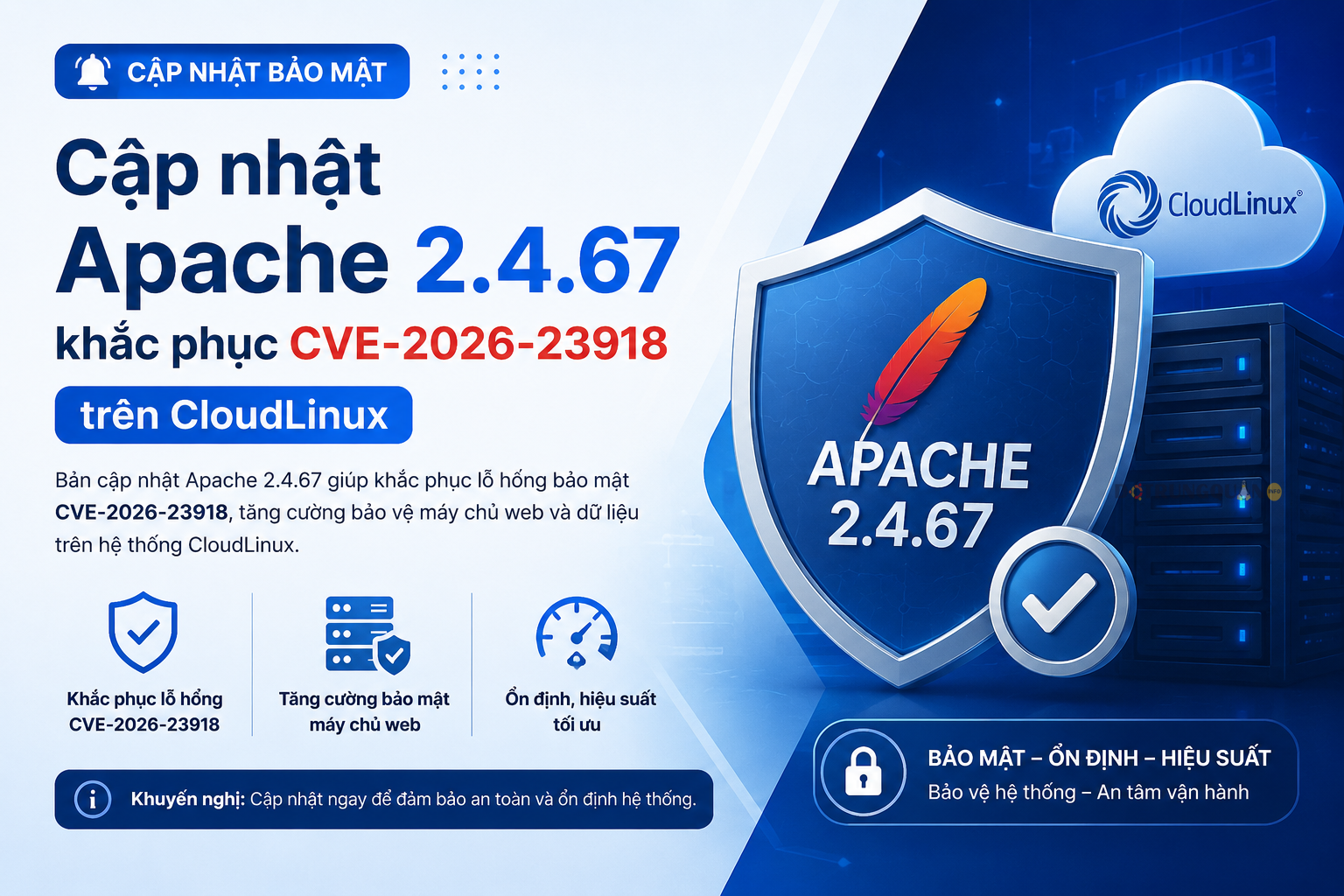 Cập nhật Apache 2.4.67 khắc phục CVE-2026-23918 trên CloudLinux - Đỗ ...