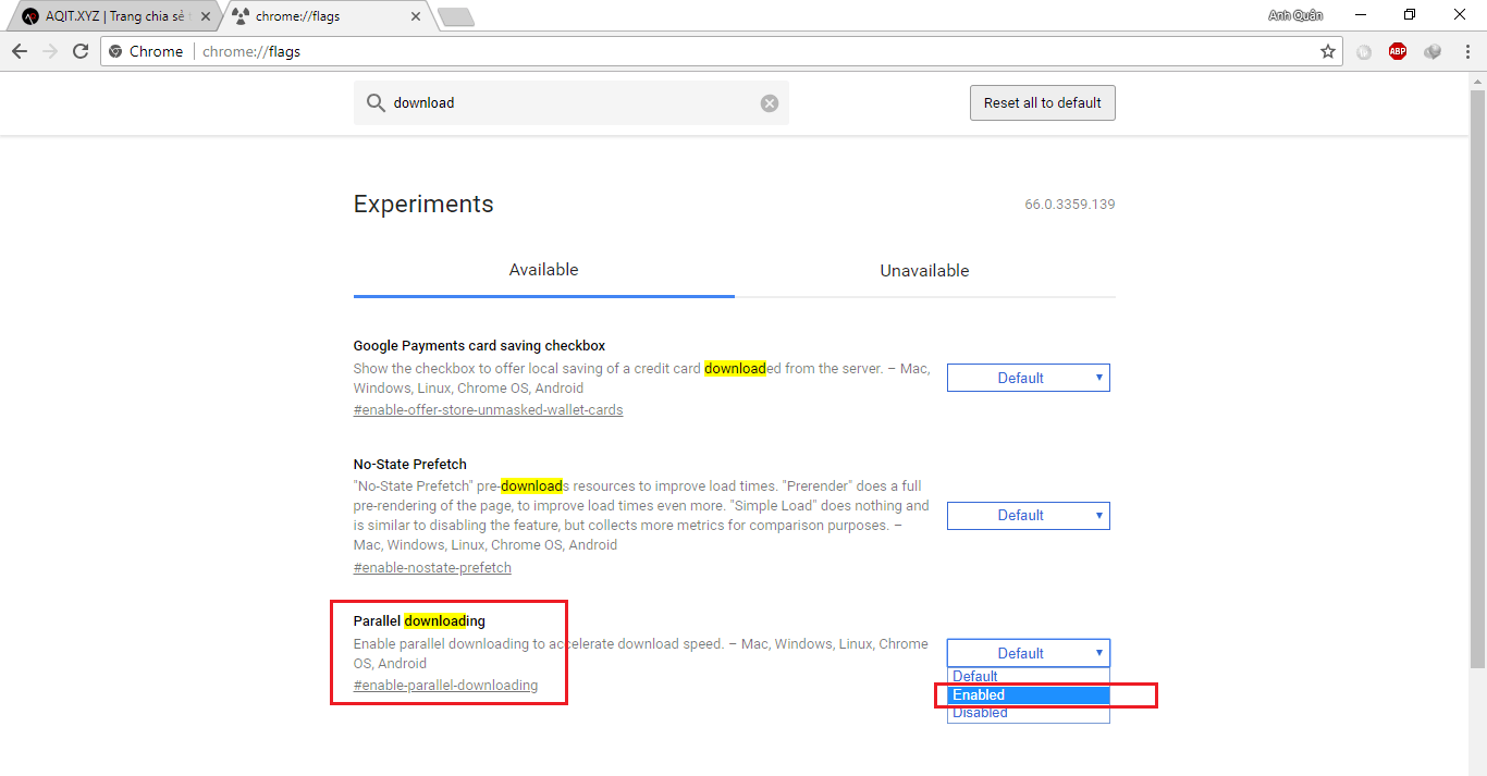 Hướng dẩn Kích hoạt tính năng tăng tốc download trên Google Chrome 21 Screenshot 42